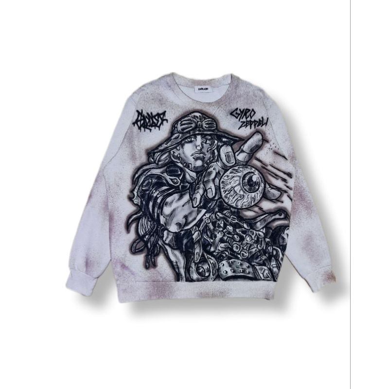 Crewneck design rework anime jojo bizarre adventure// Gyro