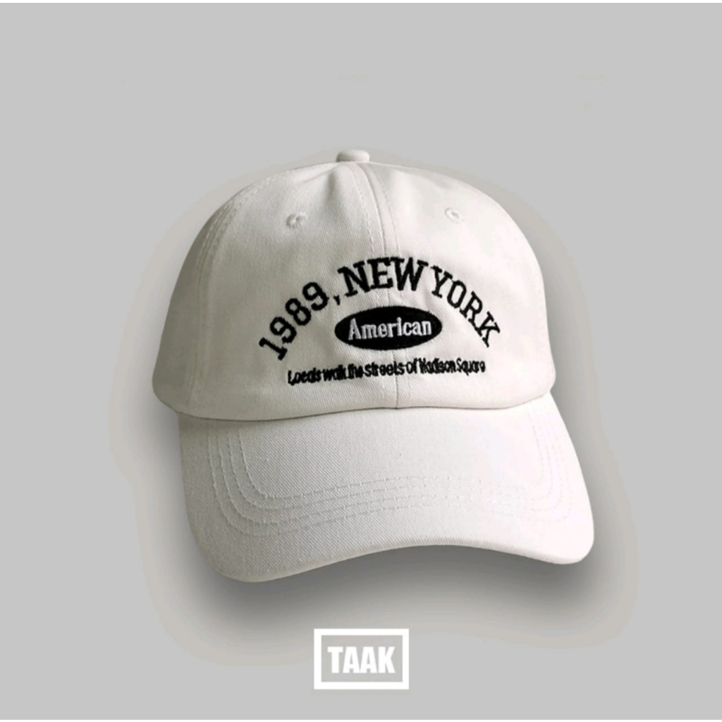 New York Yankees Topi Baseball NY Cap Casual Sport Pria Wanita-NY 1989 PUTIH