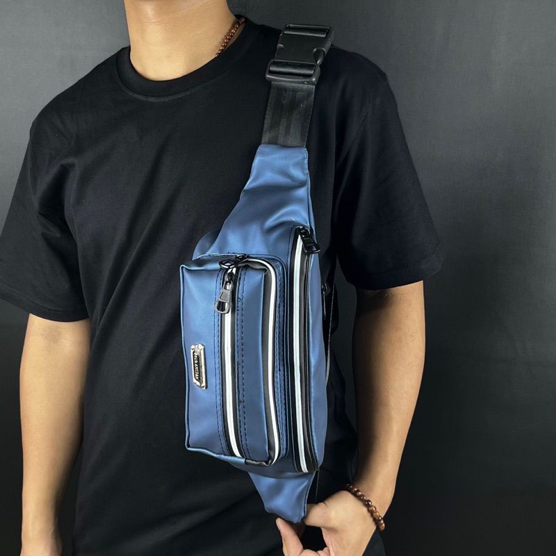 Waistbag Waterproof Bahan Ballon  Tas Pinggang Pria dan Wanita/Tas Selempang Dada/Tas Pinggang Import Quality Polo Amstar