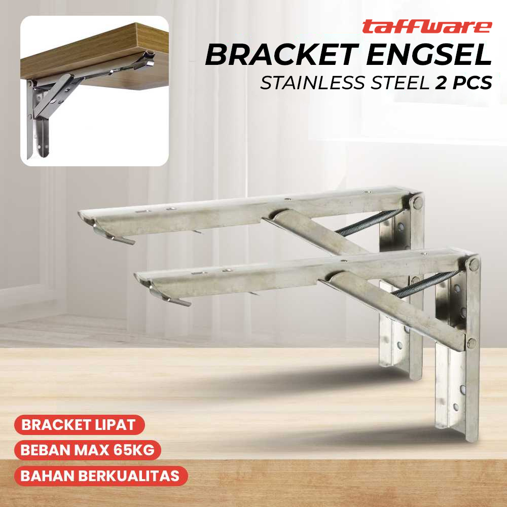 Taffware Bracket Engsel Stainless Steel 65kg 10 Inch 2 PCS - JM005