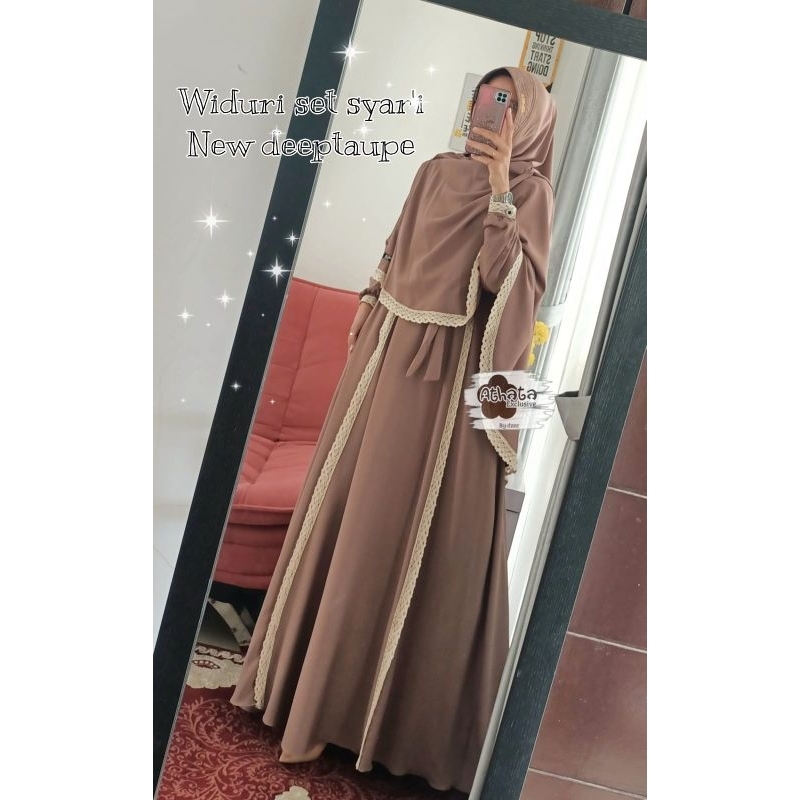WIDURI SET SYARI ORI ATHATA  / GAMIS ITYCREPE PREMIUM / GAMIS BRANDED ORI