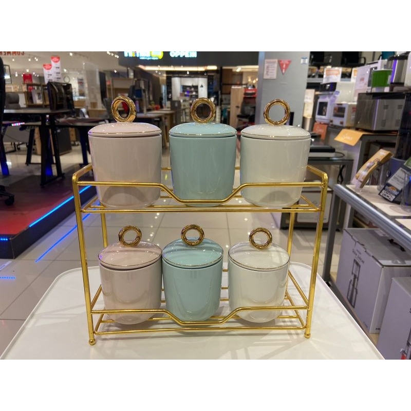 Toples kue lebaran dengan rak/TOPLES KOPI GULA TEH/TOPLES KUE MEWAH/TOPLES KUE KERAMIK