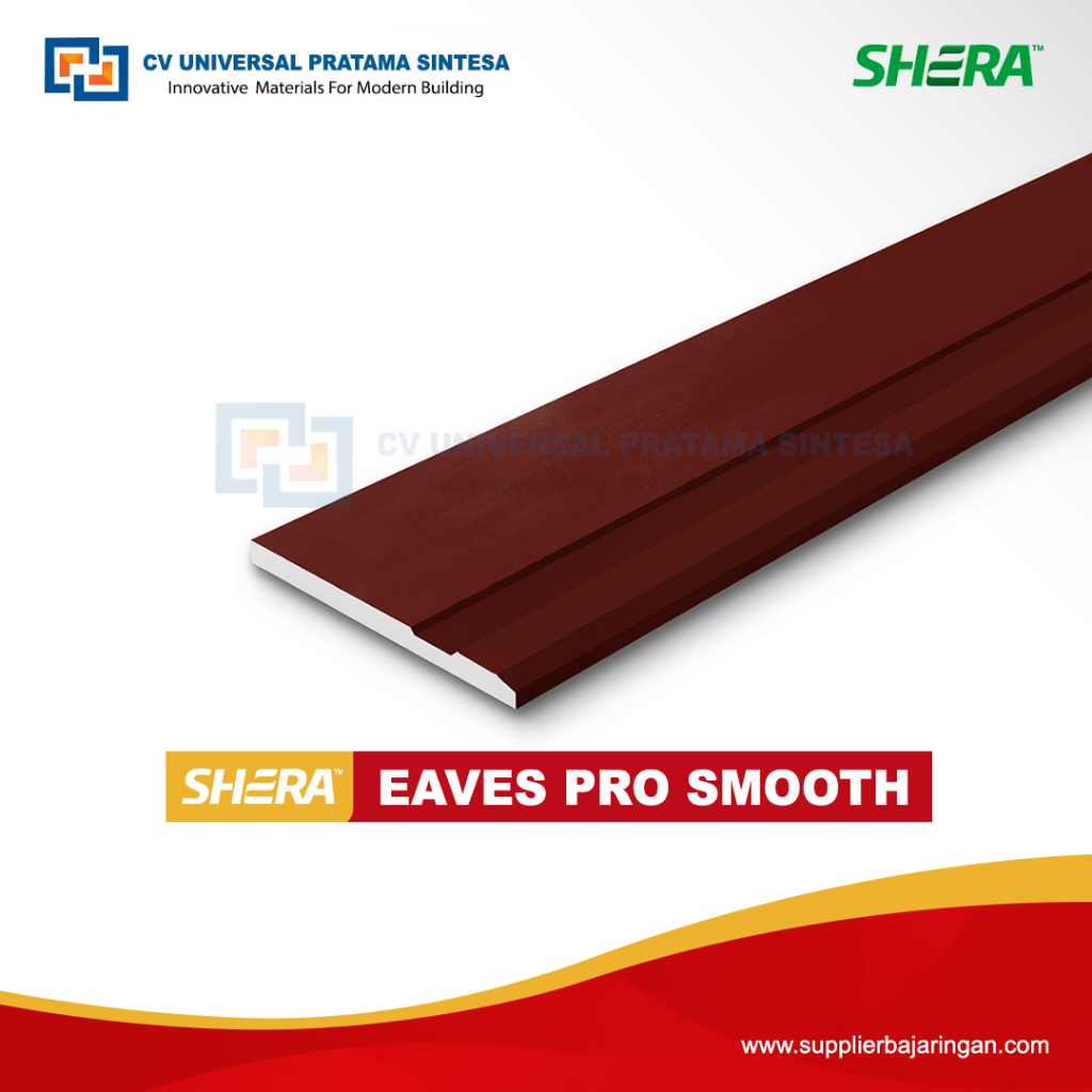 Fiber Cement Shera Eaves Pro Smooth Red Mahogany