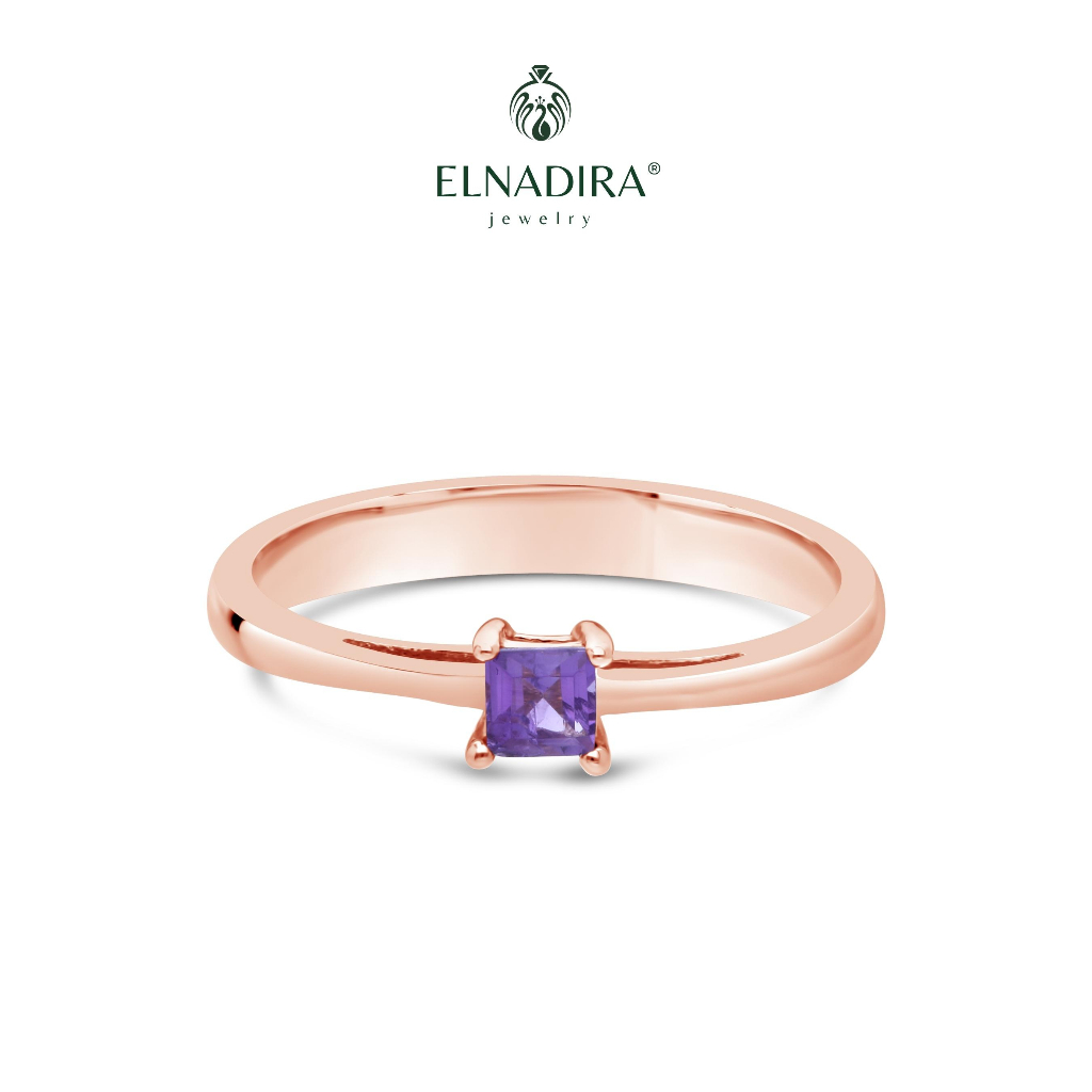 Cincin Kawin Perak Warna Rose Gold Original Bergaransi