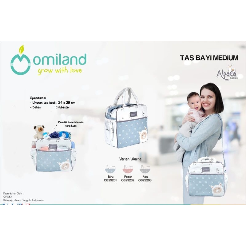 OMILAND Tas Bayi Series Alpaca dan Panda ukuran Besar Medium Kecil