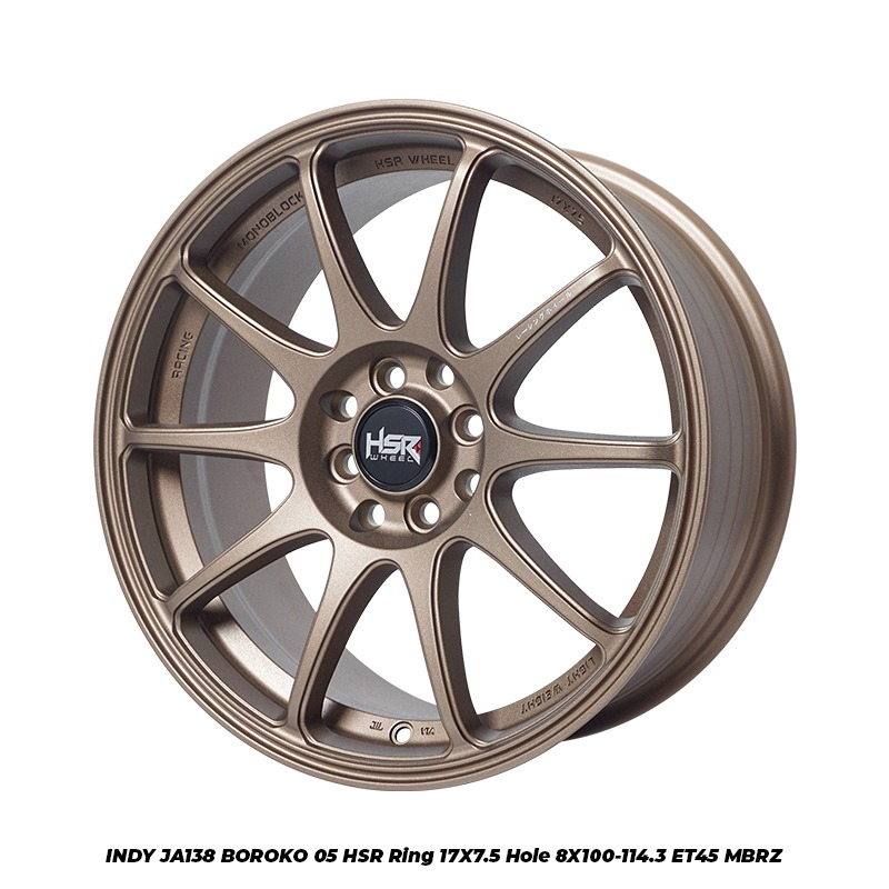 VELG MOBIL HSR INDY R17 BRONZE UNTUK MOBILIO JAZZ RS AVANZA VIOS ROCKY HSR R17