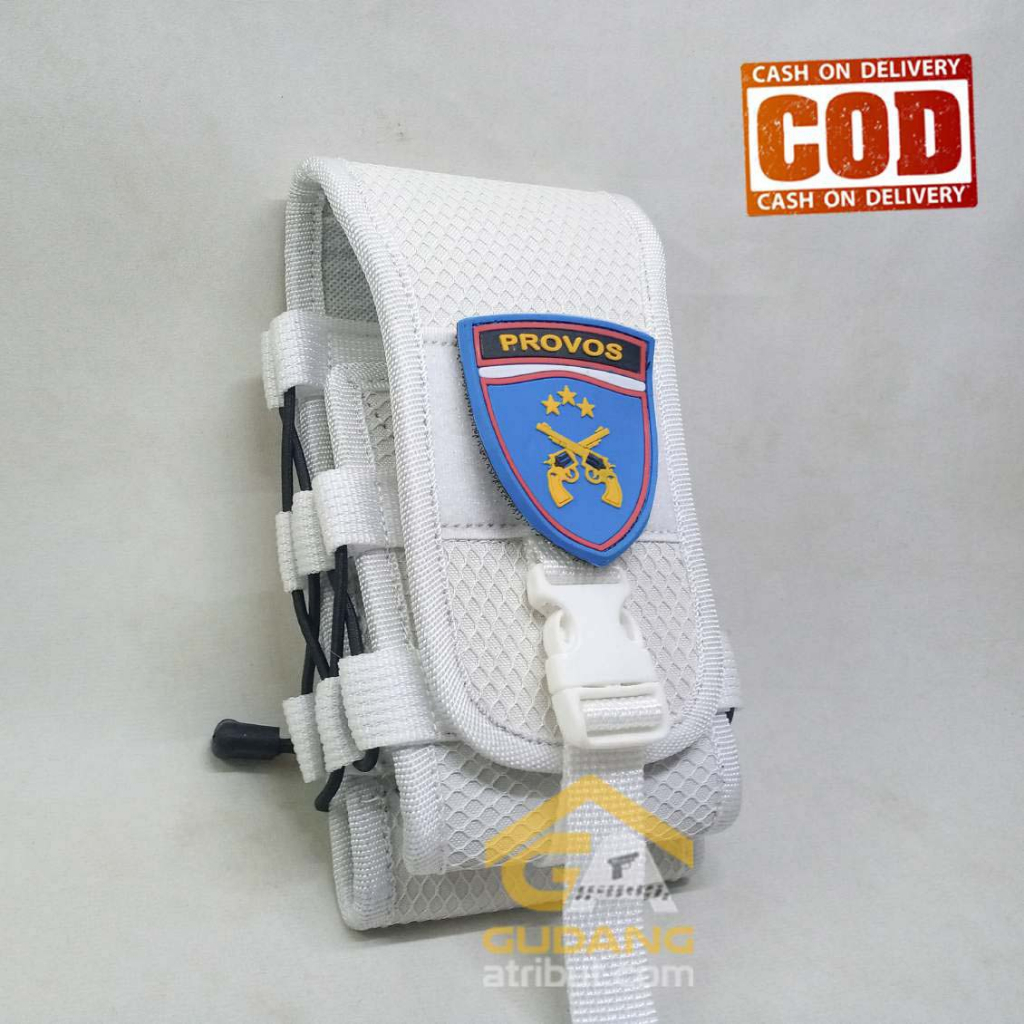 Sarung Hp Tactcal Provos / Sarung Hp Tactical Provos Putih / Sarung Hp Tactical Provos Polri Putih