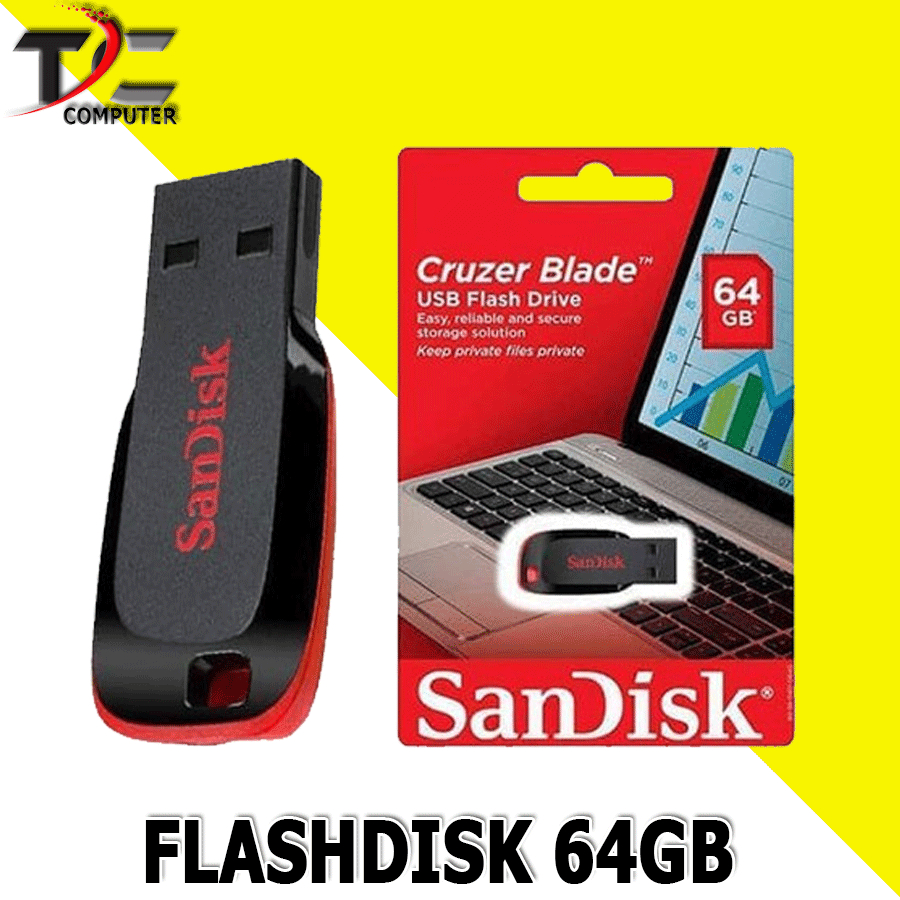 FLASHDISK SANDISK CRUZER BLADE 64 GB Flasdisk sandisk 64GB