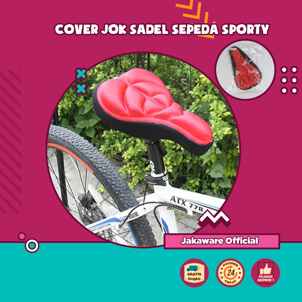 STARBK COVER JOK SADEL SEPEDA SPORTY SILICONE & SPONGE SPONS PELINDUNG SILICONE GEL SEPEDAH EMPUK MT