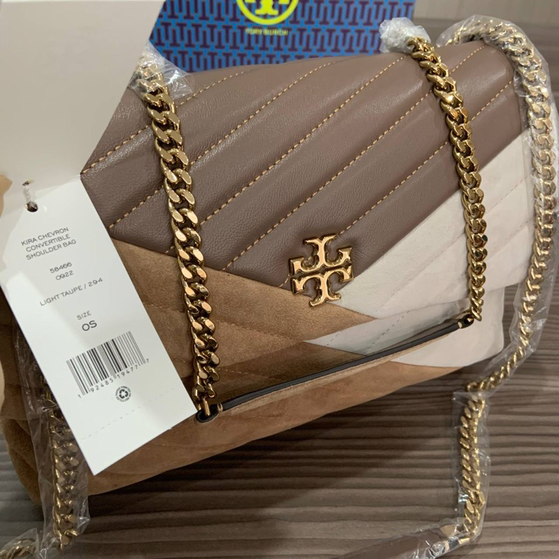 Tory Burch Kira Chevron Convertible Shoulder Bag Medium 27 Cm - Bludru SH