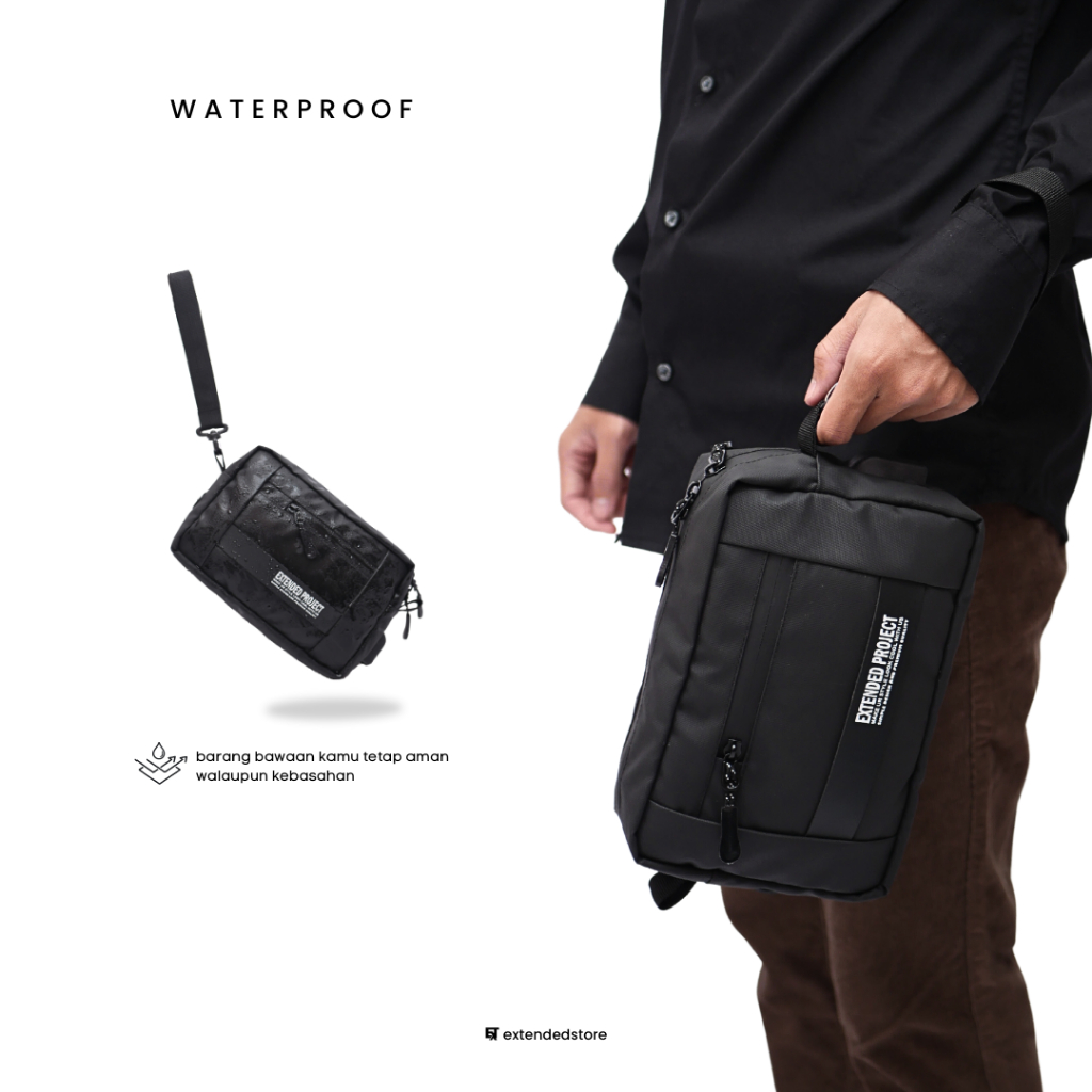 Clutch Bag Pria Waterproof Tas Selempang Pria Pouch Sling Bag Anti Air Hand bag Pria Extended Croos