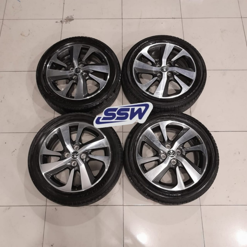 velg original mobil yaris trd ring 16 pcd 4x100 + ban 1 set 4pcs