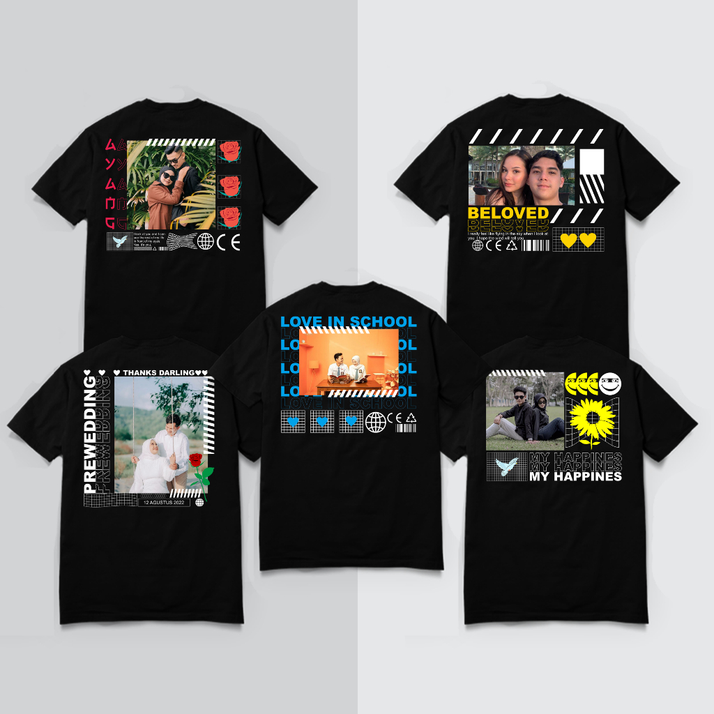 KAOS CUSTOME STREETWEAR BISA REQUEST FOTO PASANGAN