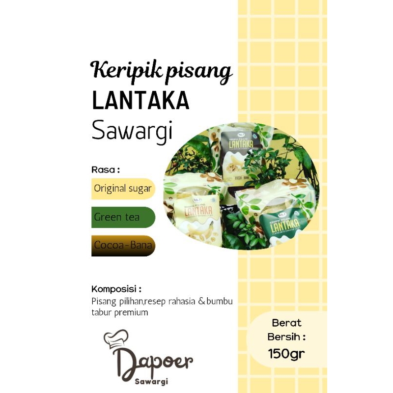 

Keripik pisang lantaka rasa coklat