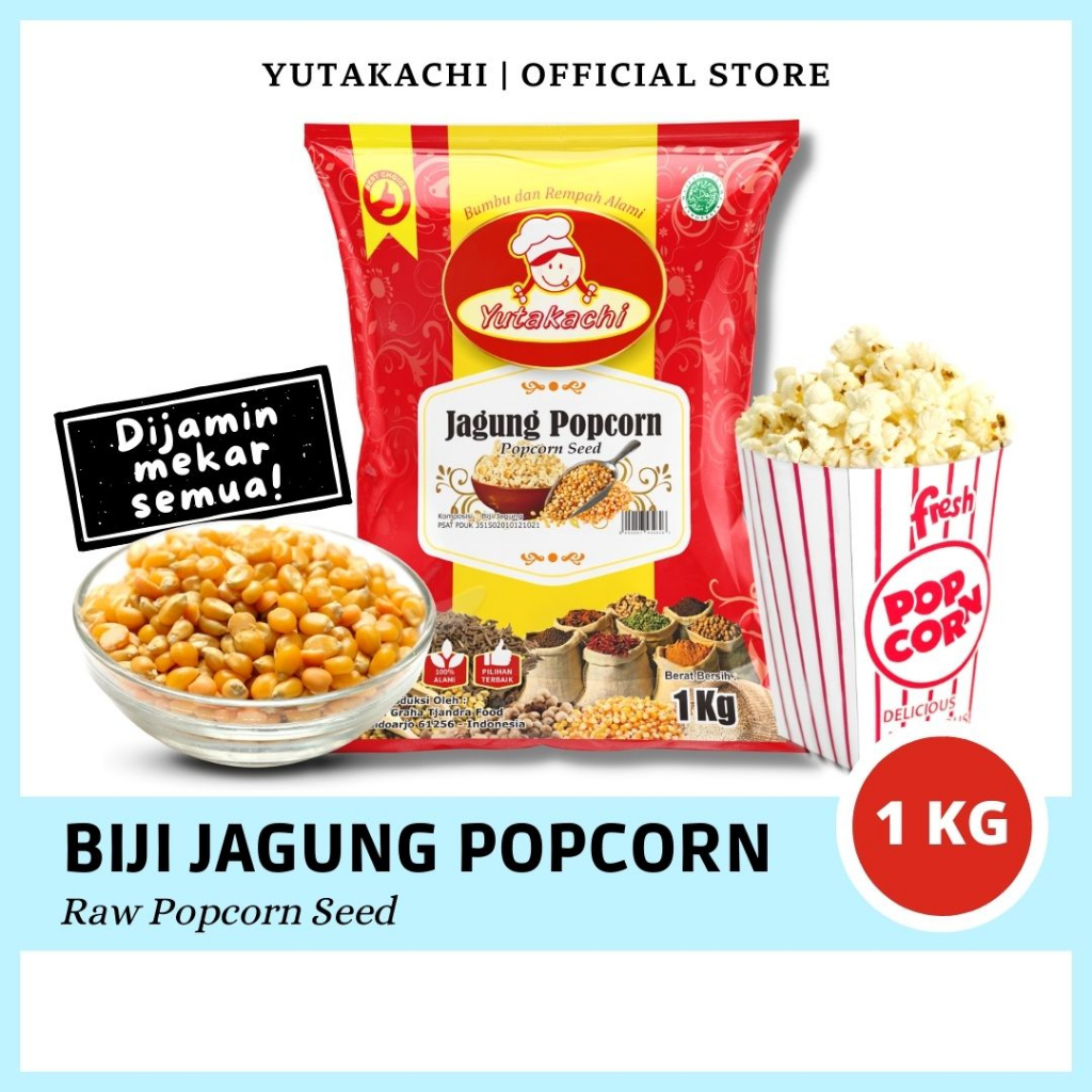 Jagung Popcorn 1Kg Yutakachi / Popcorn Mentah
