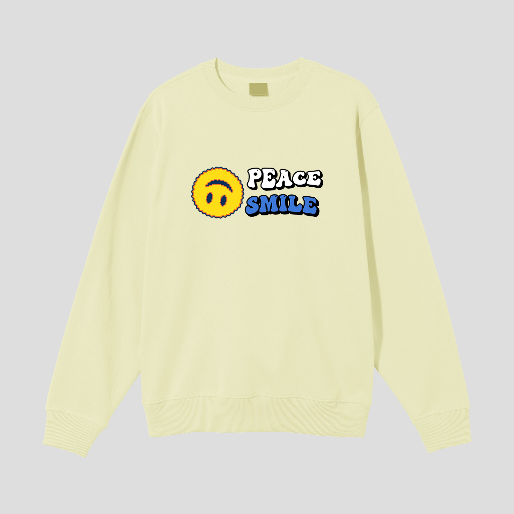 PEACE SMILE SWEATER CREWNECK PRIA WANITA Size M-XXL