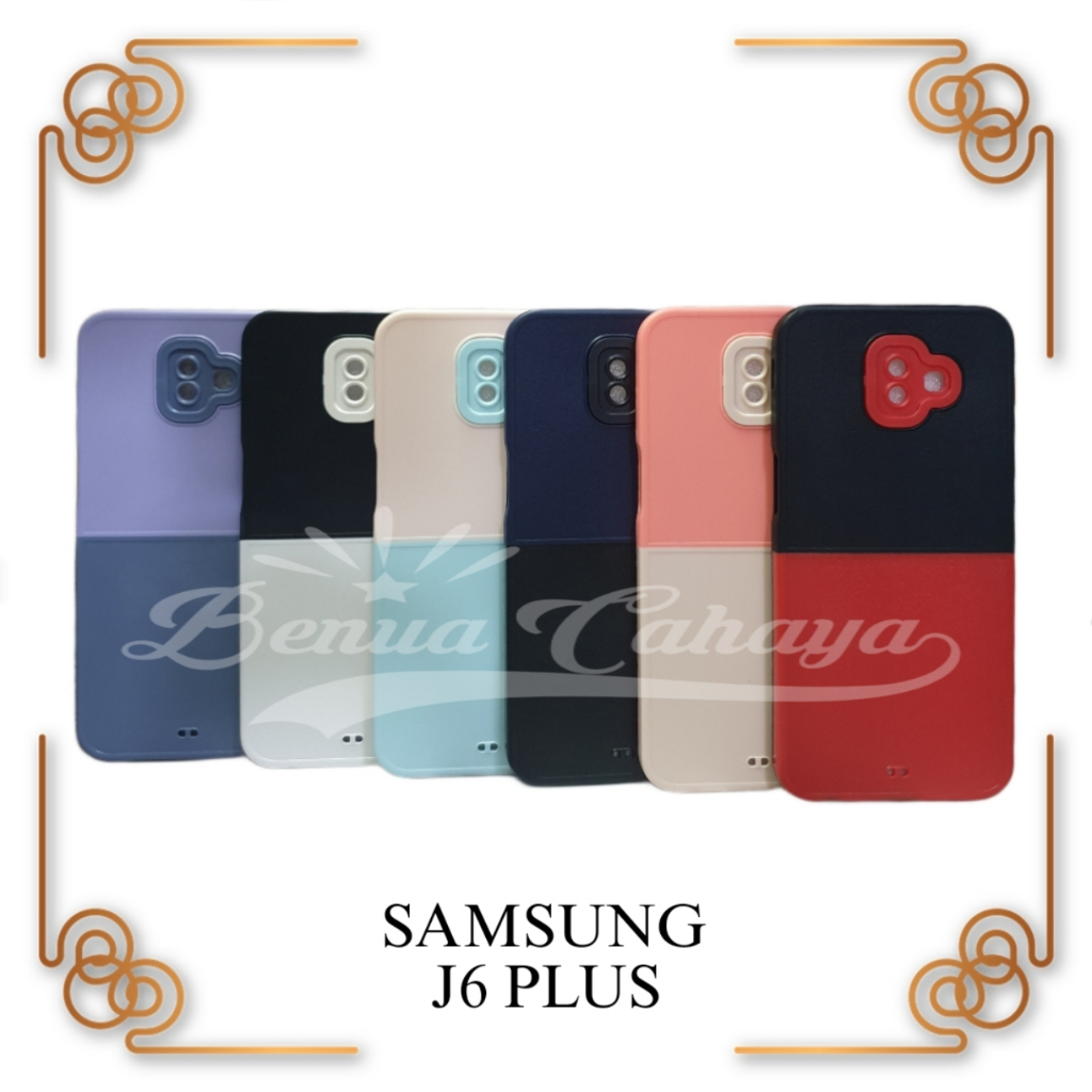 CASE TWO TONE SAMSUNG J4+ / J4 PLUS/ J6+ / J6 PLUS - CANDY COLOUR 2 WARNA SOFTCASE -CASE 2 COLOUR-