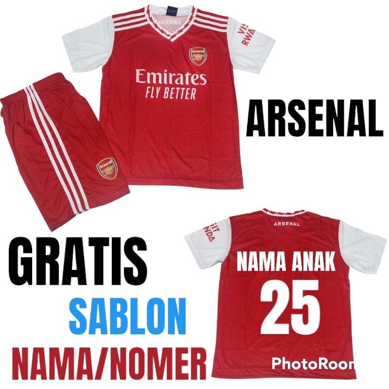SETELAN BAJU BOLA ANAK LAKI LAKI/GRATIS SABLON NAMA DAN NOMER PUNGGUNG