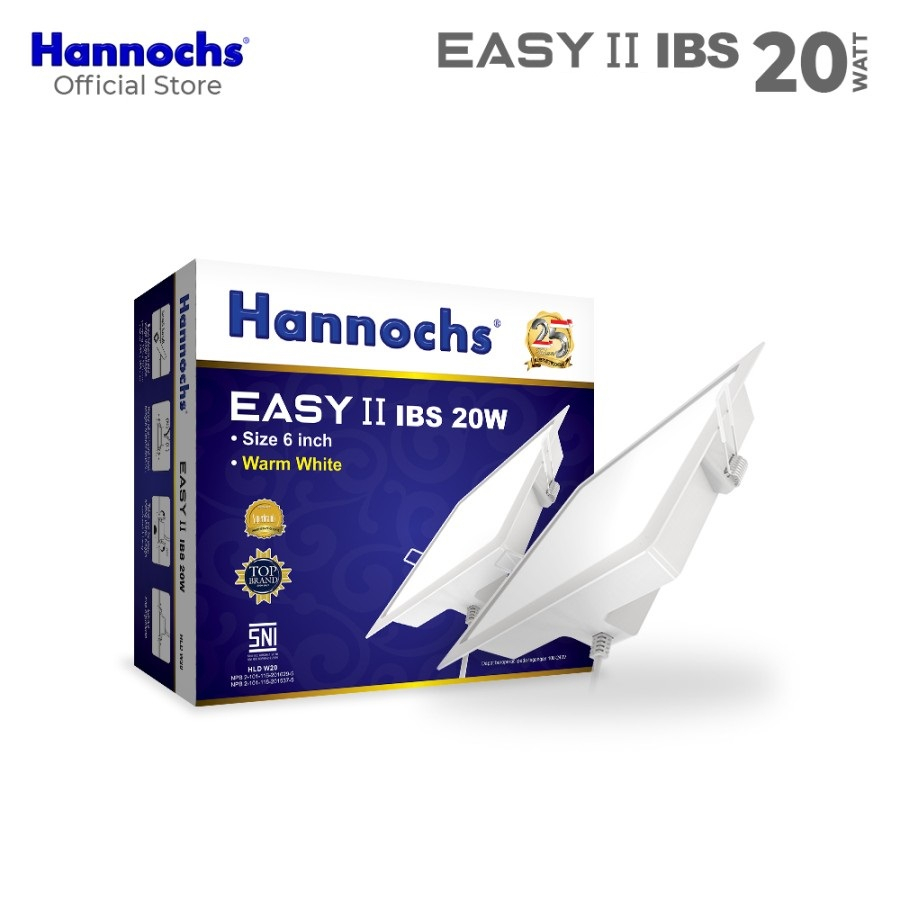 Lampu Downlight LED Hannochs EASY II 20W KOTAK IB