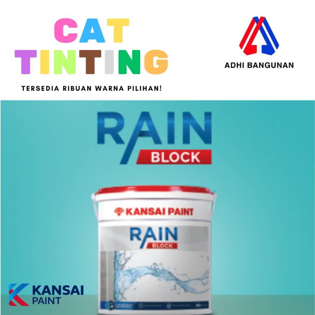 Cat Tembok Berbagai Warna - KANSAI PAINT RAIN BLOCK TINTING