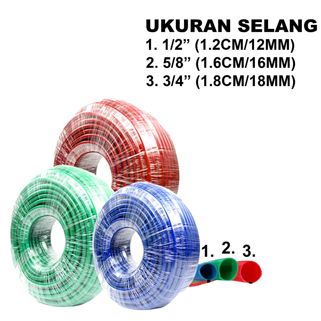 Selang Air 5/8 10 Meter Tebal / Selang air 10 meter / selang 10 meter / Selang Taman / Selang Dop / Selang Air Elastis / Selang Cuci Motor