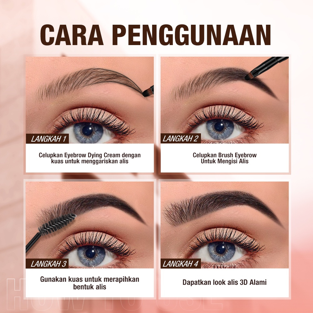 READY O.TWO.O Eyebrow Dying Cream Natural Shaping waterproof and not easy to be stained | ORIGINAL