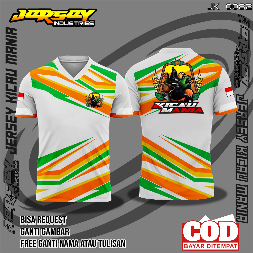 Jersey Burung Kicau Desain Terbaru - Bisa Ubah Nama Dan Nomor, Bisa Custom Desain, Bisa Request Logo