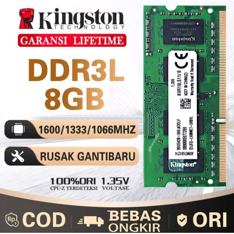 KINGSTONE RAM MEMORY LAPTOP DDRL3