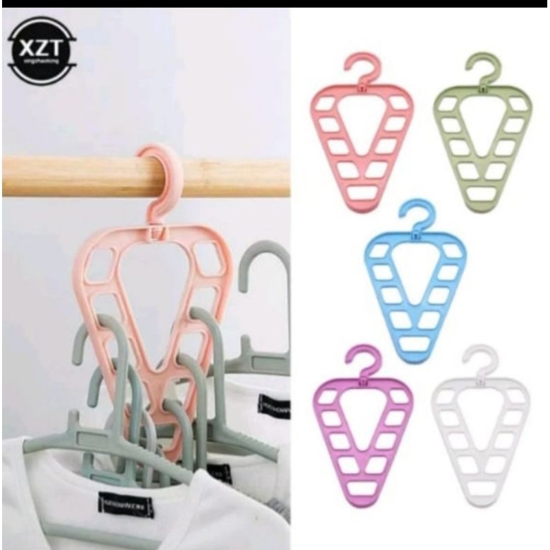 MAGIC HANGER 9 IN 1 LUBANG BENTUK LOVE / GANTUNGAN BAJU 9 LUBANG BENTUK LOVE