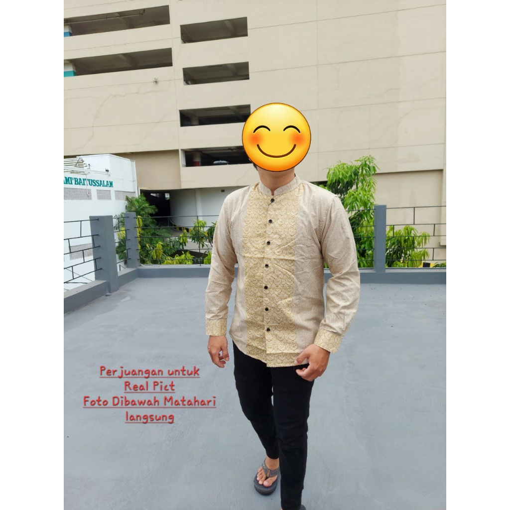 CDL 01 HEM KEMEJA KOKO SLIM FIT BAJU KOKO LENGAN PANJANG COLIN DION