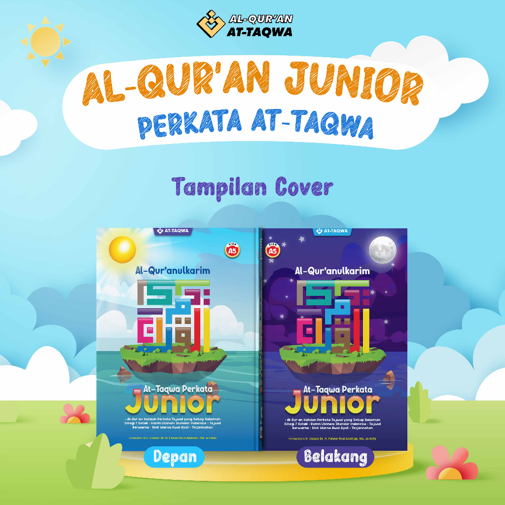 Al-Qur'an At-Taqwa Junior Perkata Cover &amp; Kertas Premium Terjemah Perkata (A5)