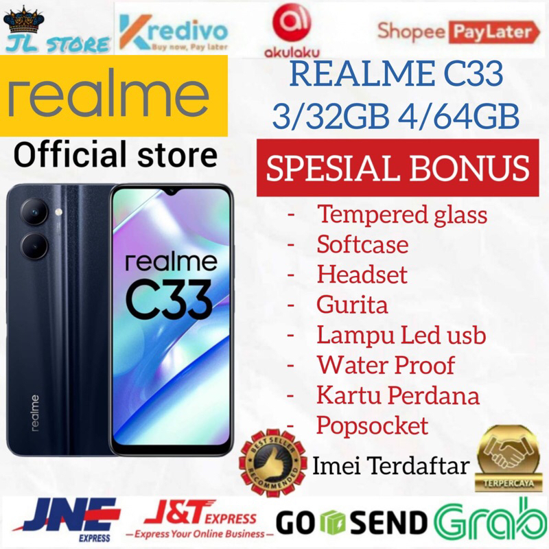 REALME C33 RAM 4/64GB 3/32GB GARANSI RESMI REALME