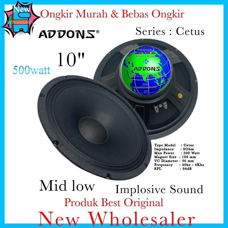 Speaker Addons 10 inch Series Cetus max500watt original Implosive Sound
