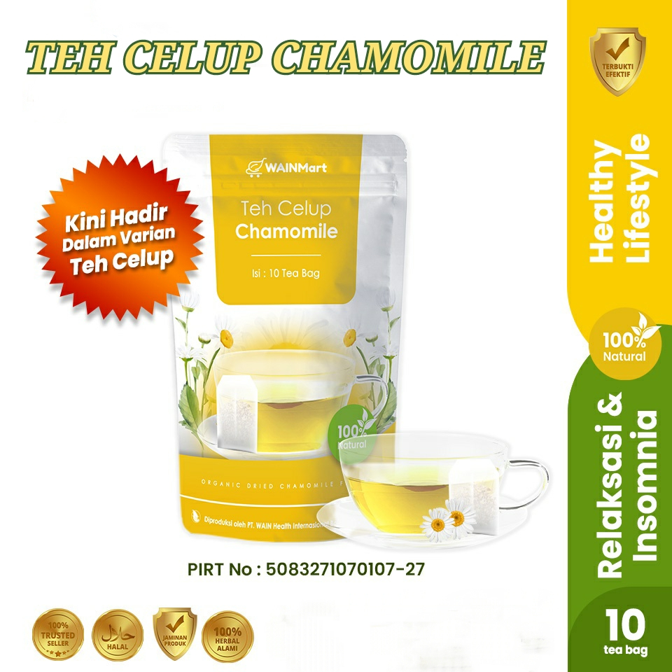 TEH CELUP CHAMOMILE Untuk Insomnia Sulit Tidur