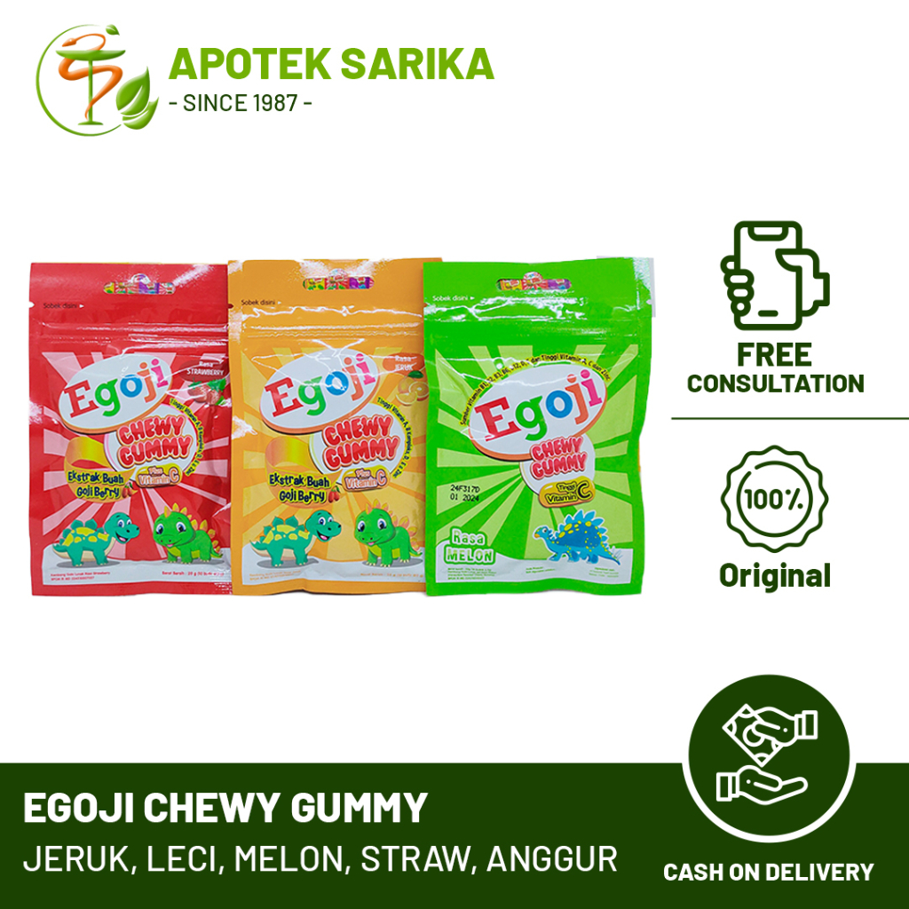 

Egoji Chew Gummy Sak ( Anggur, Jeruk, Leci, Melon, Straw )