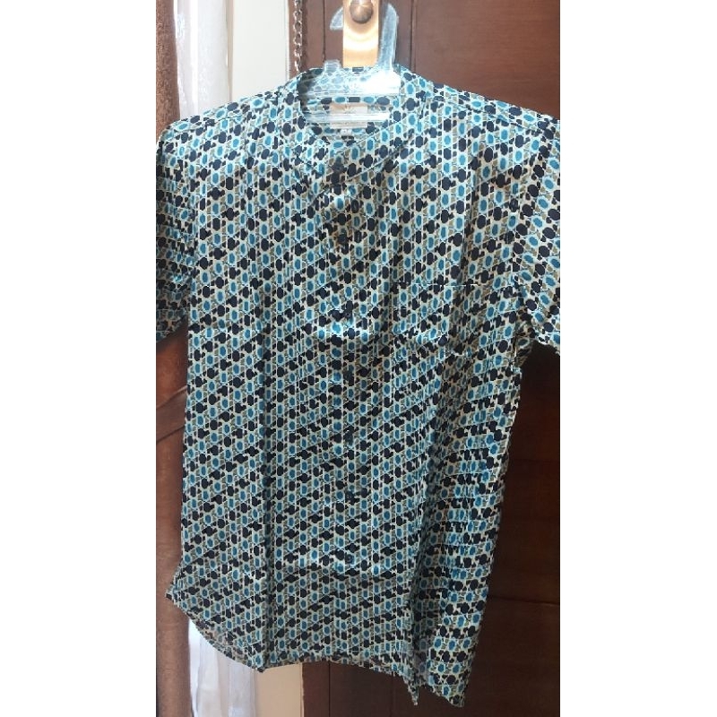 Kemeja Pria Katun Jepang Motif Elips