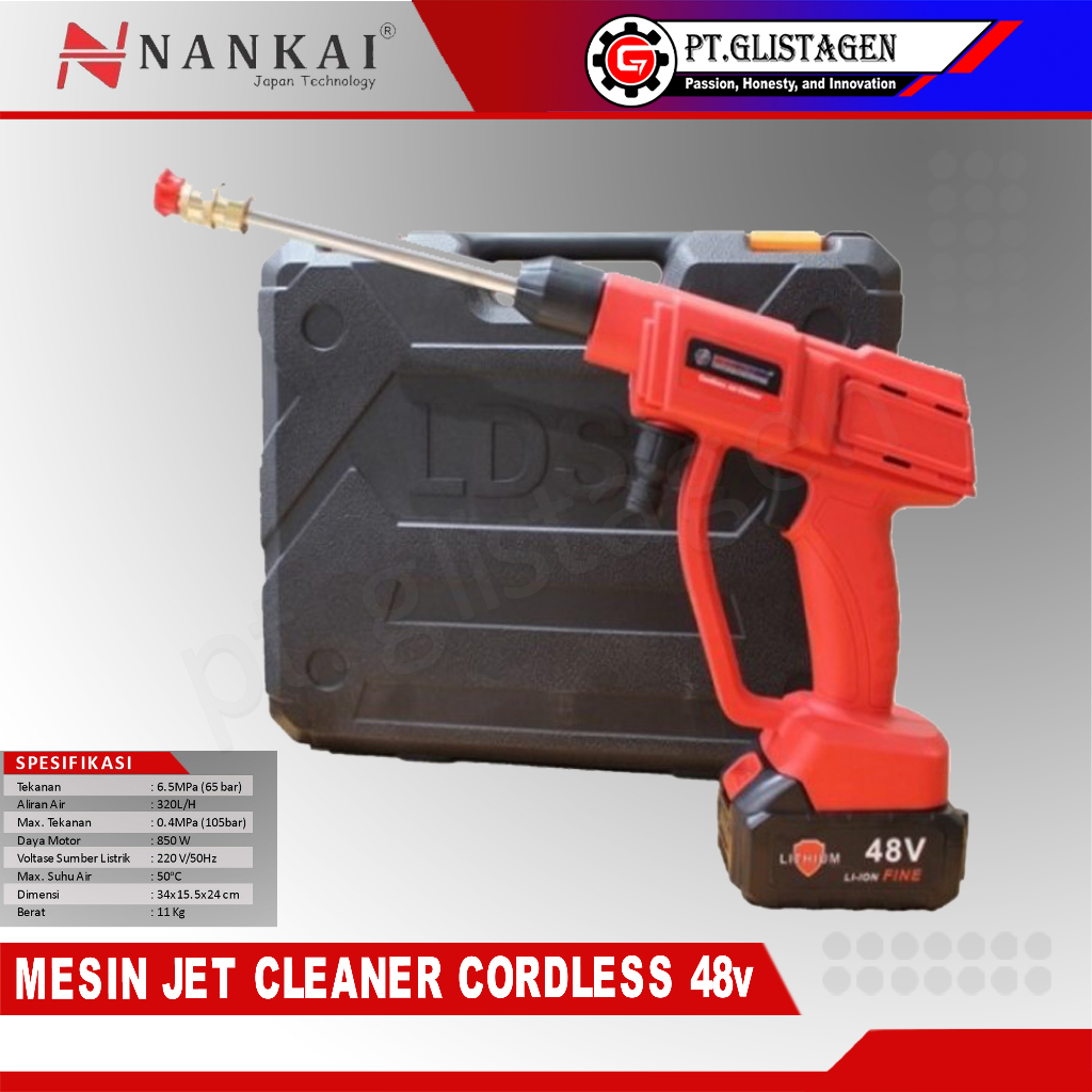 DT CJC300 Mesin Jet Cleaner Cordless Baterai 48Volt / Mesin cuci Motor Mobil AC