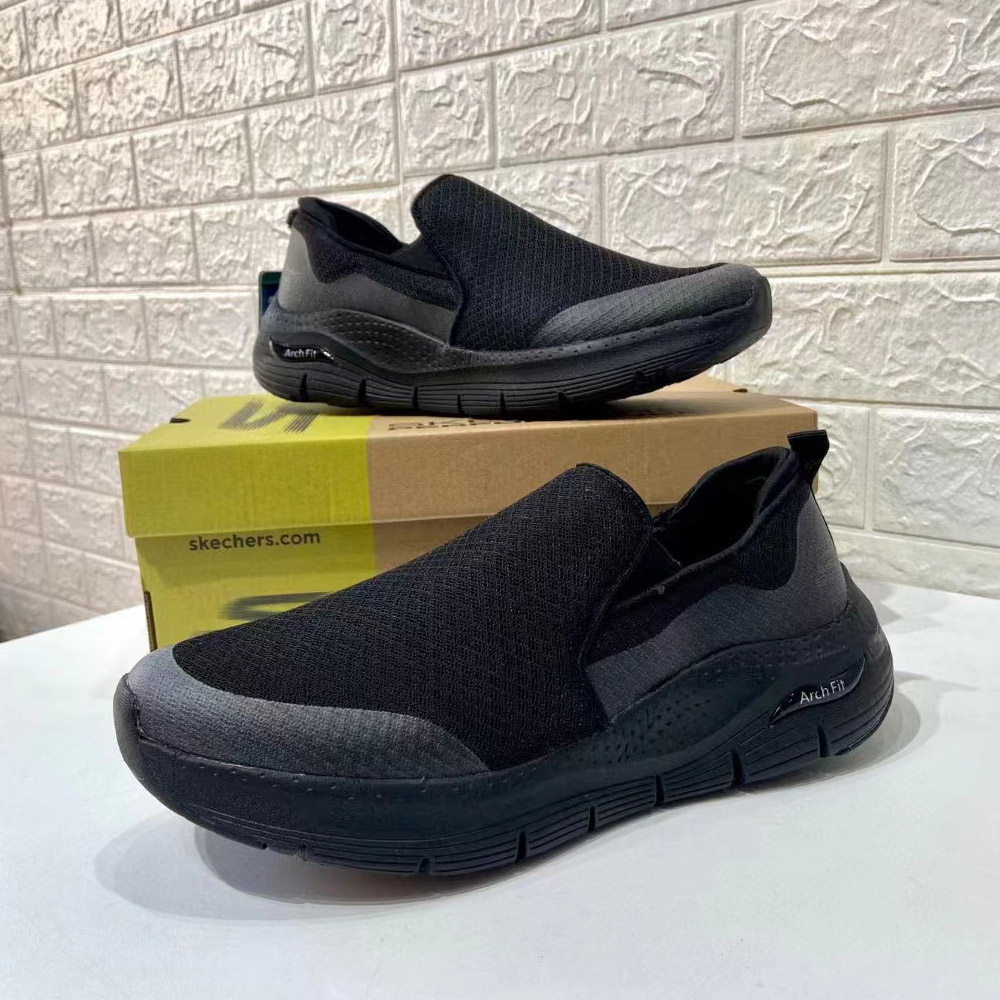 SKECHERS Sepatu  Pria Archfit ballin  kasual sepatu casual sepatu pria hitam  slip on cowok