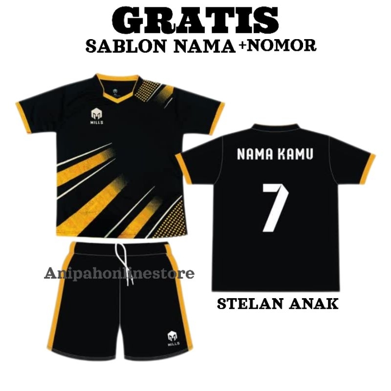 [ Free Request Nama+Nomor ] baju bola anak anak laki-laki perempuan/ setelan futsal anak Jersey futsal anak anak