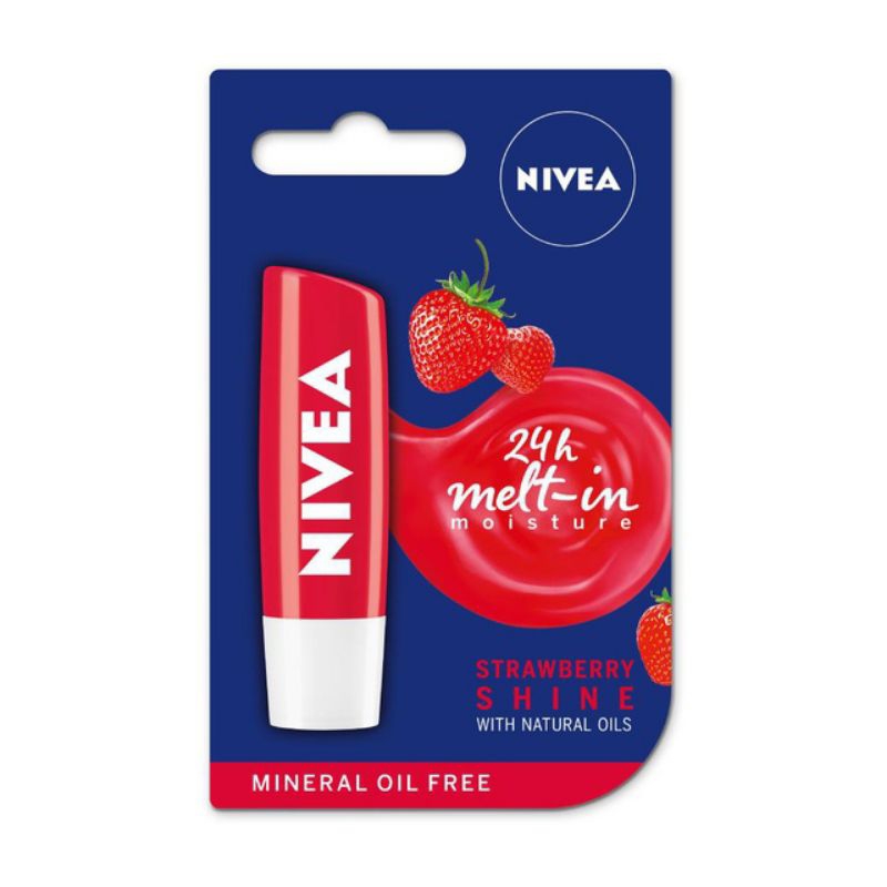 NIVEA LIP CARE STRAWBERRY - NATURAL SHINE 4,8 gr / NIVEA LIP BALM