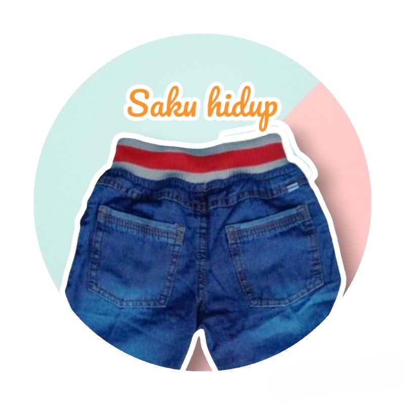 Celana Panjang Jeans Whisker Anak Laki Laki Cowok Jeans Rib Usia 1 2 3 4 5 6 7 8 9 10 Tahun