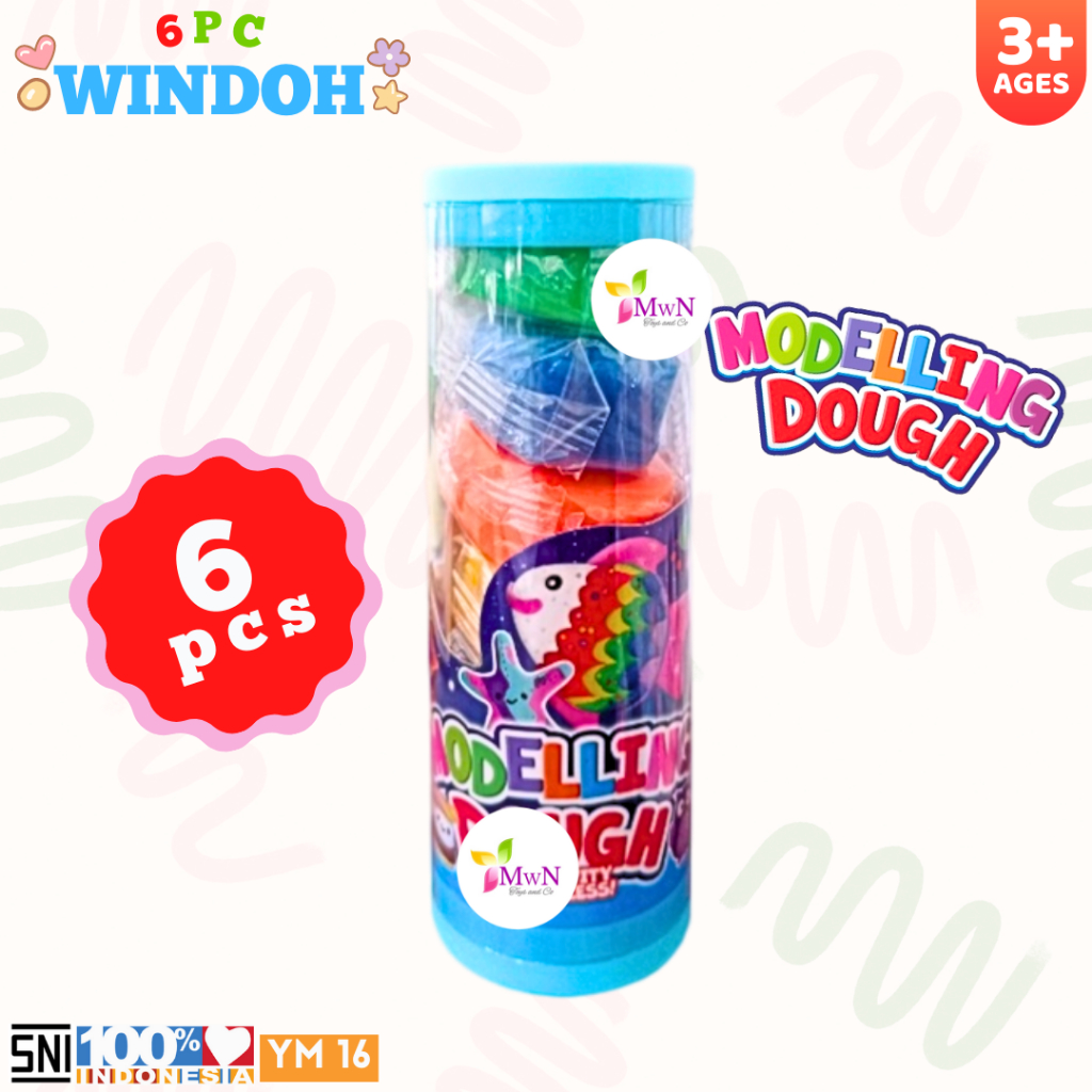 Mwn Mainan Windoh Modelling Dough isi 6pcs YM16