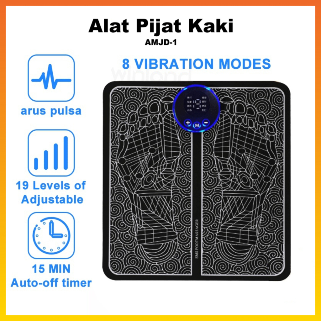 Alat Terapi Pijat Kaki EMS Pad Mat Akupunktur Pengisian Meningkatkan Sirkulasi Darah