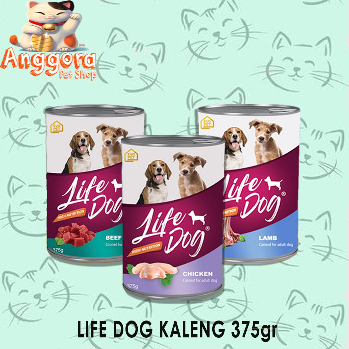 Makanan Anjing Kaleng Wet food LIFE DOG Can All Stage 375gr