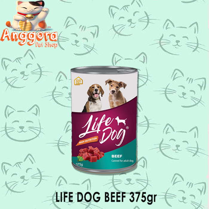 Makanan Anjing Kaleng Wet food LIFE DOG Can All Stage 375gr