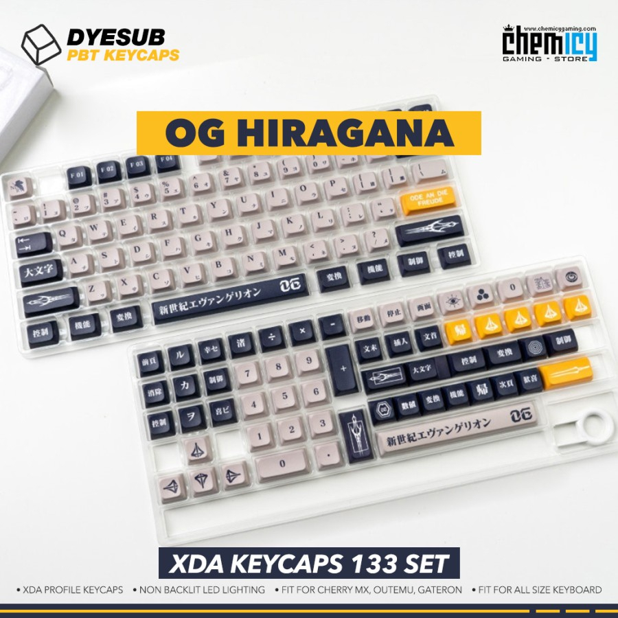 Keycaps OG Hiragana PBT Dye-subs 133 Set XDA Profile