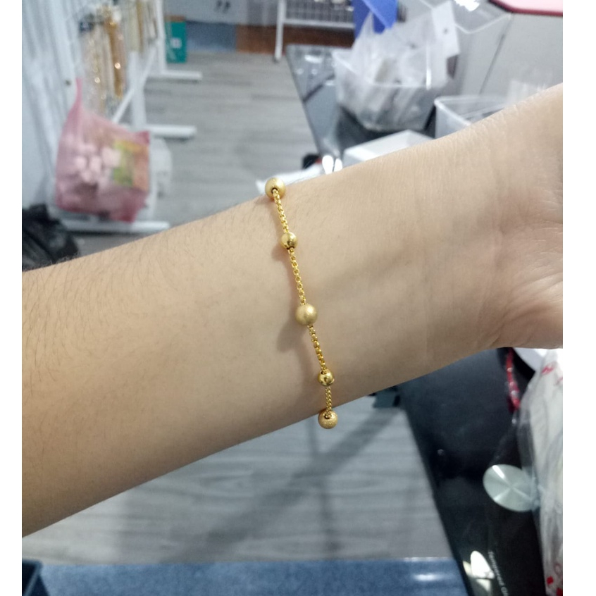 Terbaru - Gelang Wanita Merica Serut Gold Xuping Titanium Anti Karat Hitam Alergi