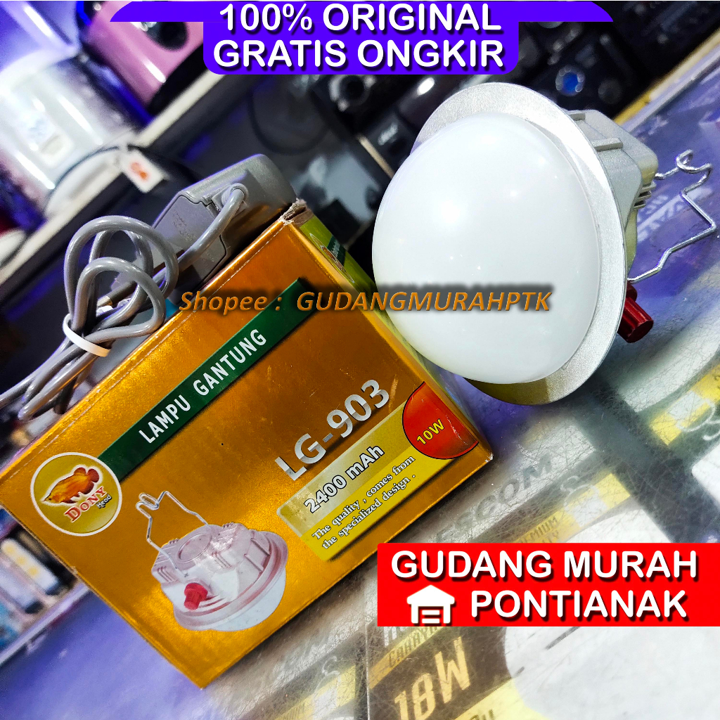 Senter Emergency Lamp Dony LG-903 Lampu Darurat Gantung Cahaya Putih TAHAN LAMA AWET TERANG LG 903