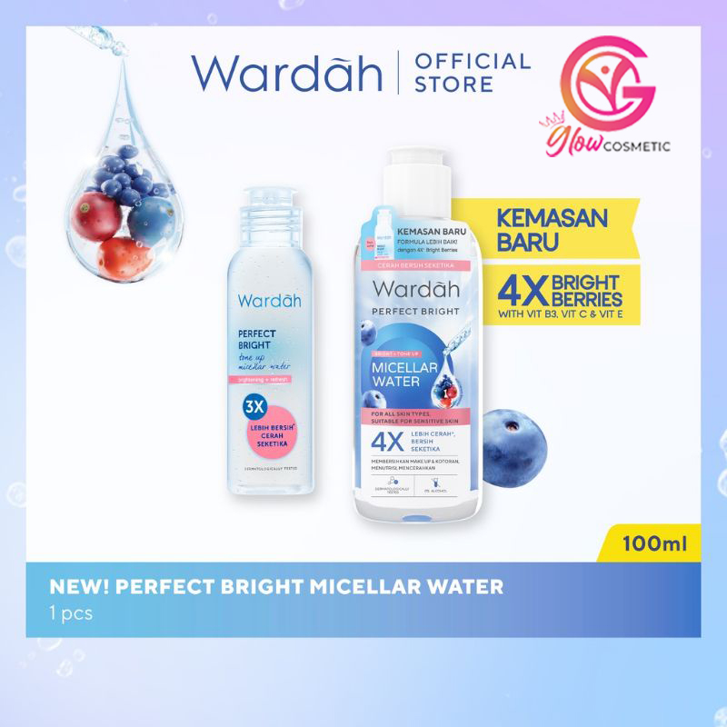 WARDAH PERFECT BRIGHT TONE UP MICELLAR WATER BRIGHTENING + REFRESH 100ML