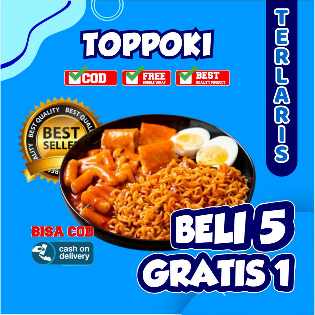 TOPPOKI JAGUAR INSTAN HALAL / RABBOKI HALAL / TTEOBOKKI / MAKANAN KOREAN FOOD BAKSO BASO ACI CIRENG SEBLAK INSTAN